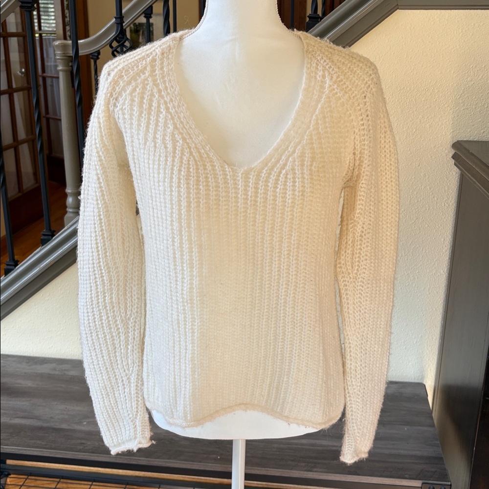 Rag & Bone XS Women's White/Cream Knit Sweater